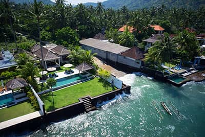 Professional aerial drone photography of Villa Gita by LuxViz in Bali Indonesia